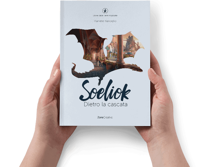 mani che tengono il libro 3 di Soeliok: Dietro la cascata